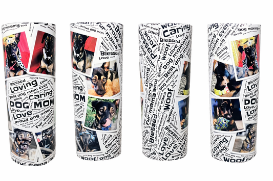 Woof and Words 20oz Tumbler - (Customizable with photos)