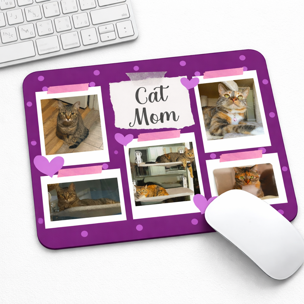 Cat Mom Mouse Pad (Customizable)