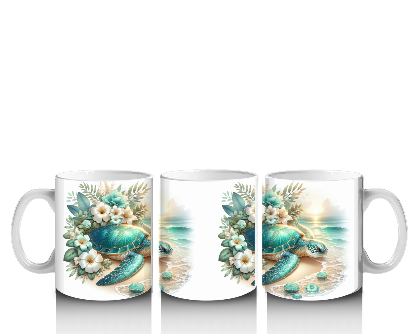 Coastal Calm Sea Turtle 15oz Ceramic Mug