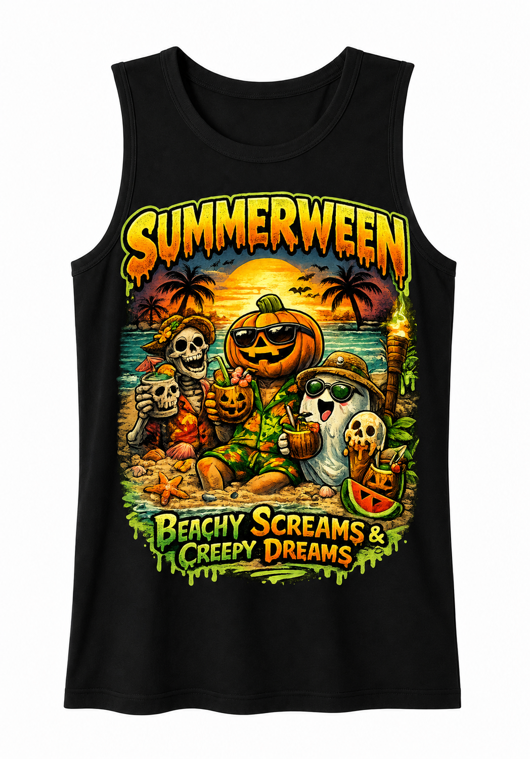Spooky Vibes & Tiki Terrors Tank