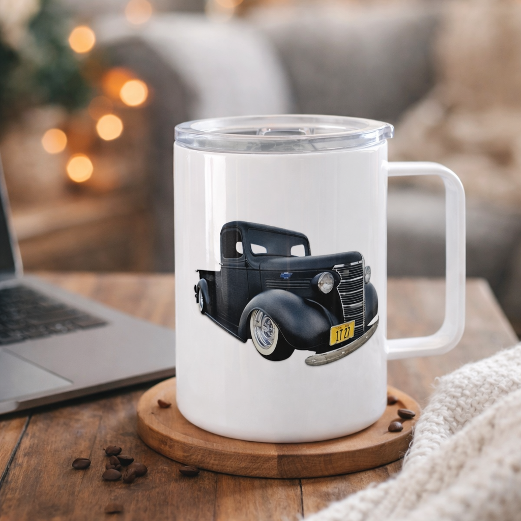 Custom mug w/lid - 15oz