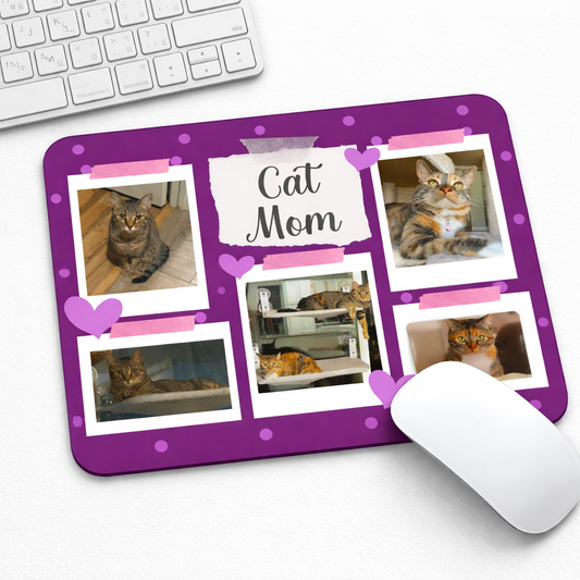 Cat Mom Mouse Pad (Customizable)