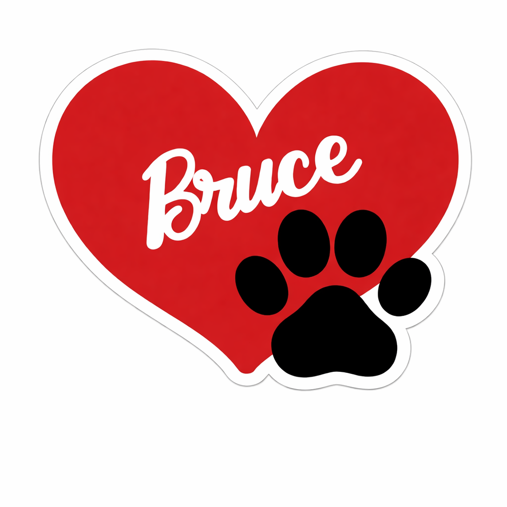 Pawfect Love Name Sticker (Dog)