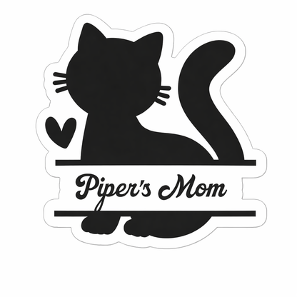 Purrfectly Mine Name Sticker
