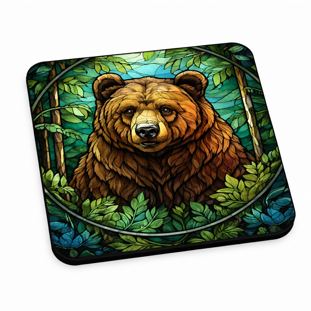 Stained Glass Wildlife Coaster Set