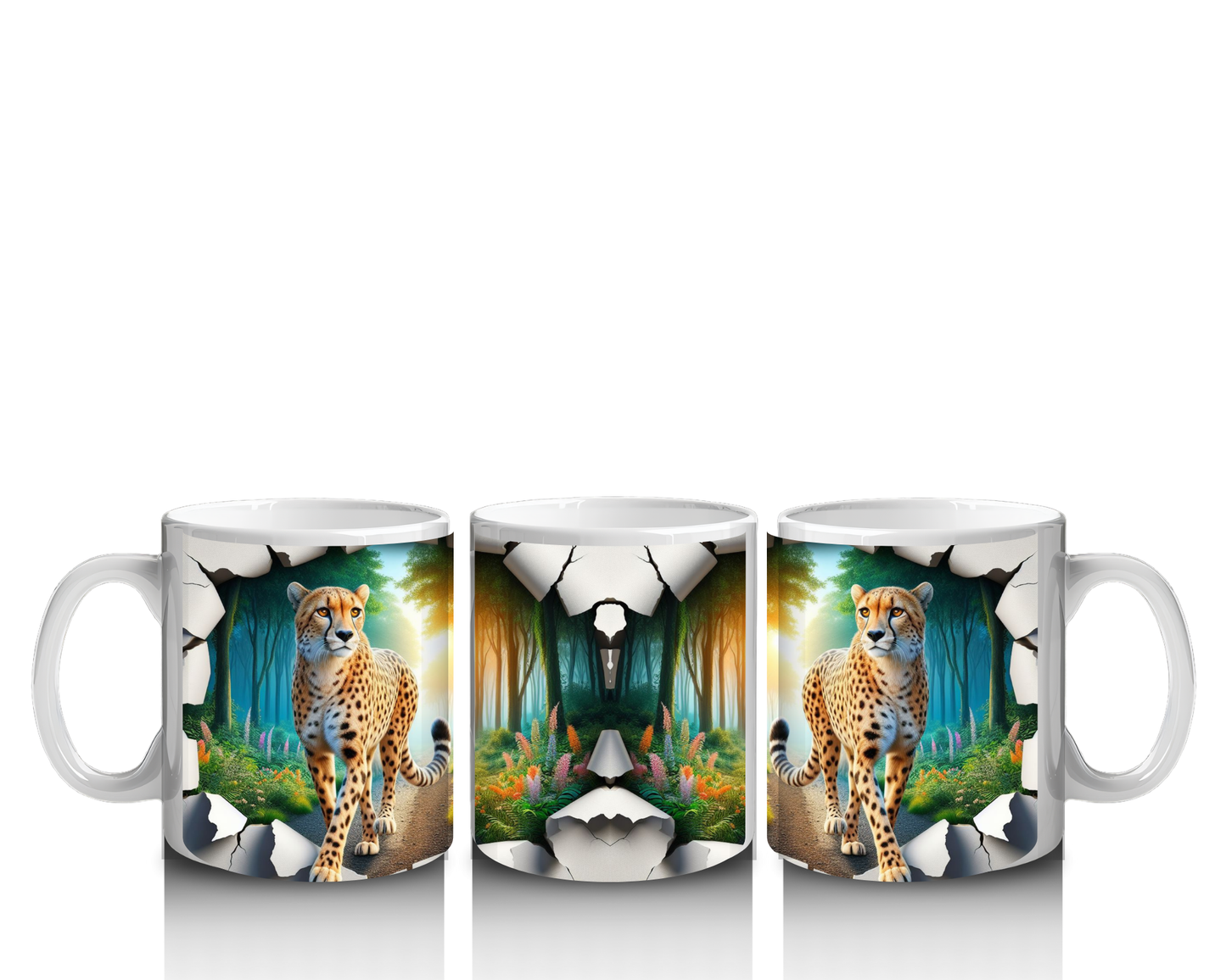 Run Free Cheetah 15oz Ceramic Mug