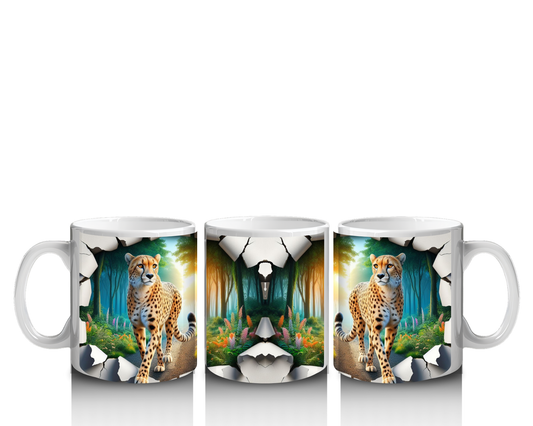 Run Free Cheetah 15oz Ceramic Mug