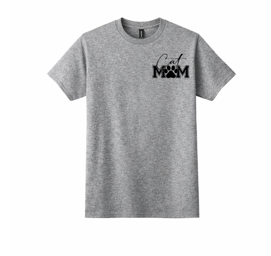 Cat Mom- Front and Back (Graphic Tee)