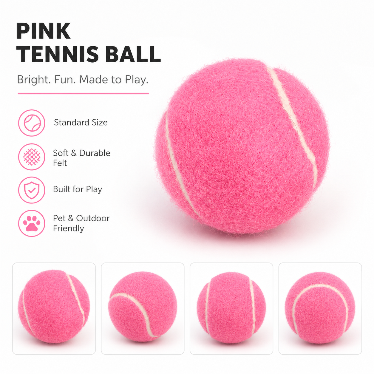 Custom Pet Tennis Balls (No Squeaker)