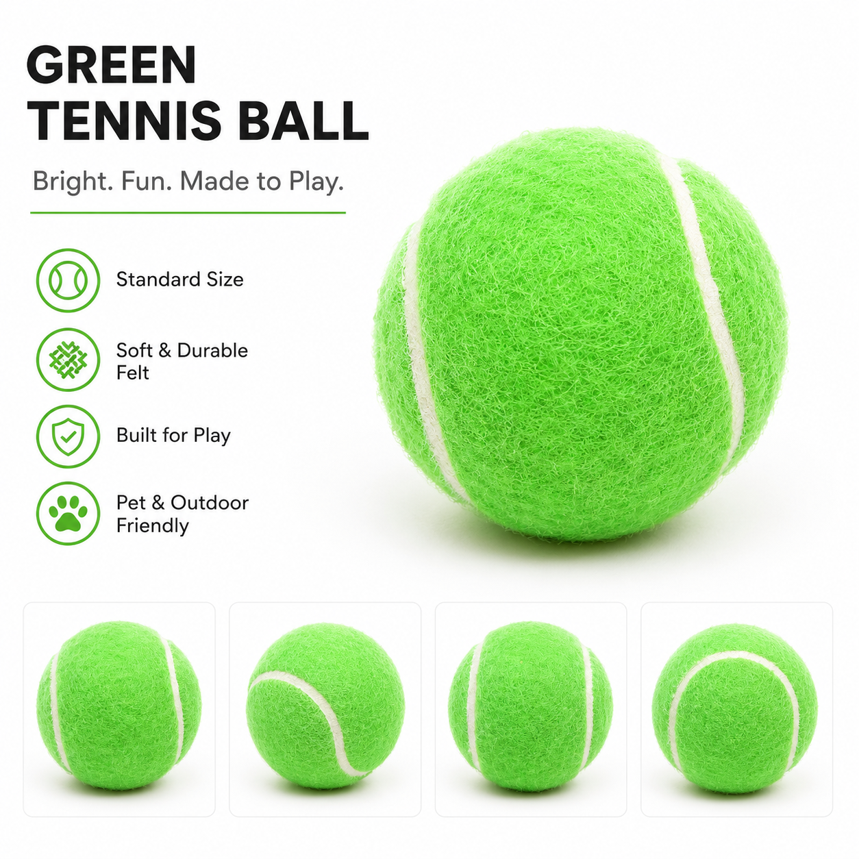 Custom Pet Tennis Balls (No Squeaker)