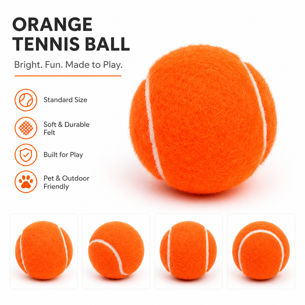 Custom Pet Tennis Balls (No Squeaker)