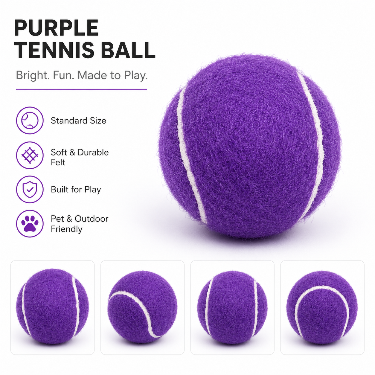 Custom Pet Tennis Balls (No Squeaker)