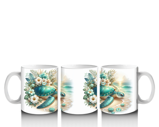 Coastal Calm Sea Turtle 15oz Ceramic Mug