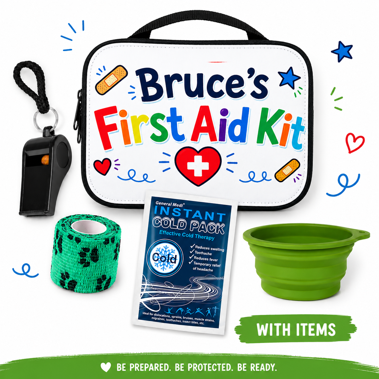 Custom First Aid Kit with items