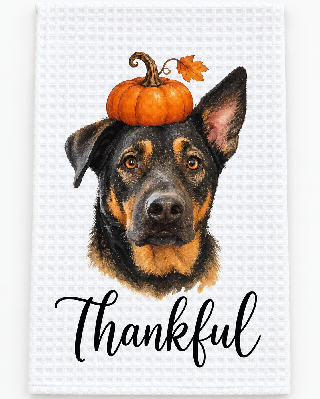 Custom Thankful Pumpkin (Dishtowel)