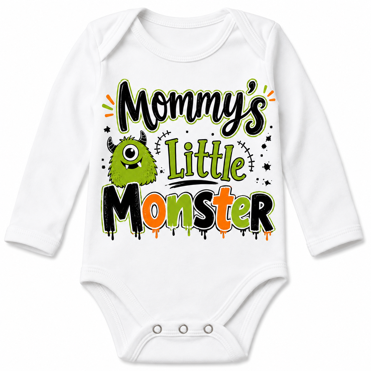 Mommy's LittleMonster (Long Sleeve Onesie)
