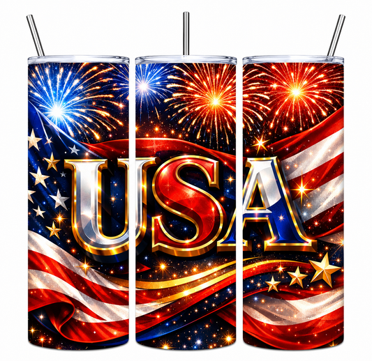 Stars, Stripes & Sparks 20oz Tumbler