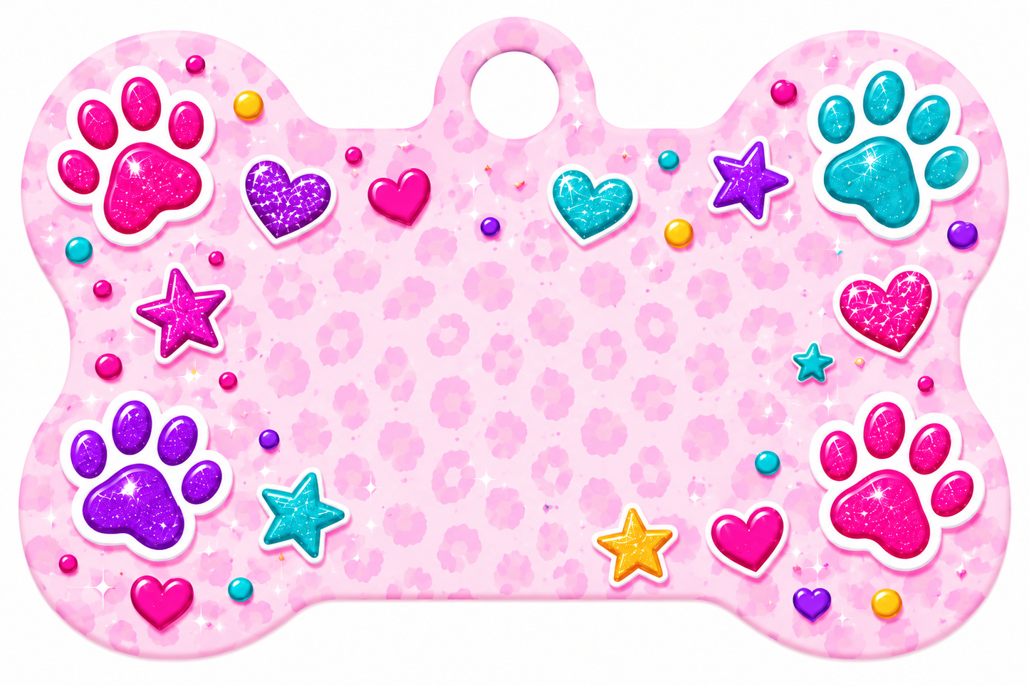 Pink Paw Party (ID Tag)