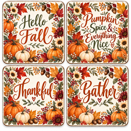 Be Thankful Coaster Set